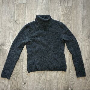InCashmere Charcoal Grey 100% Cashmere Turtleneck Size M